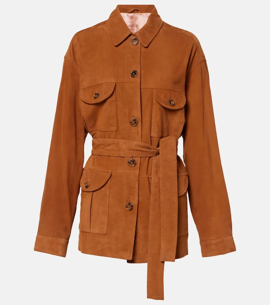 Blaze Milano Milano Viva Sahariana belted suede jacket