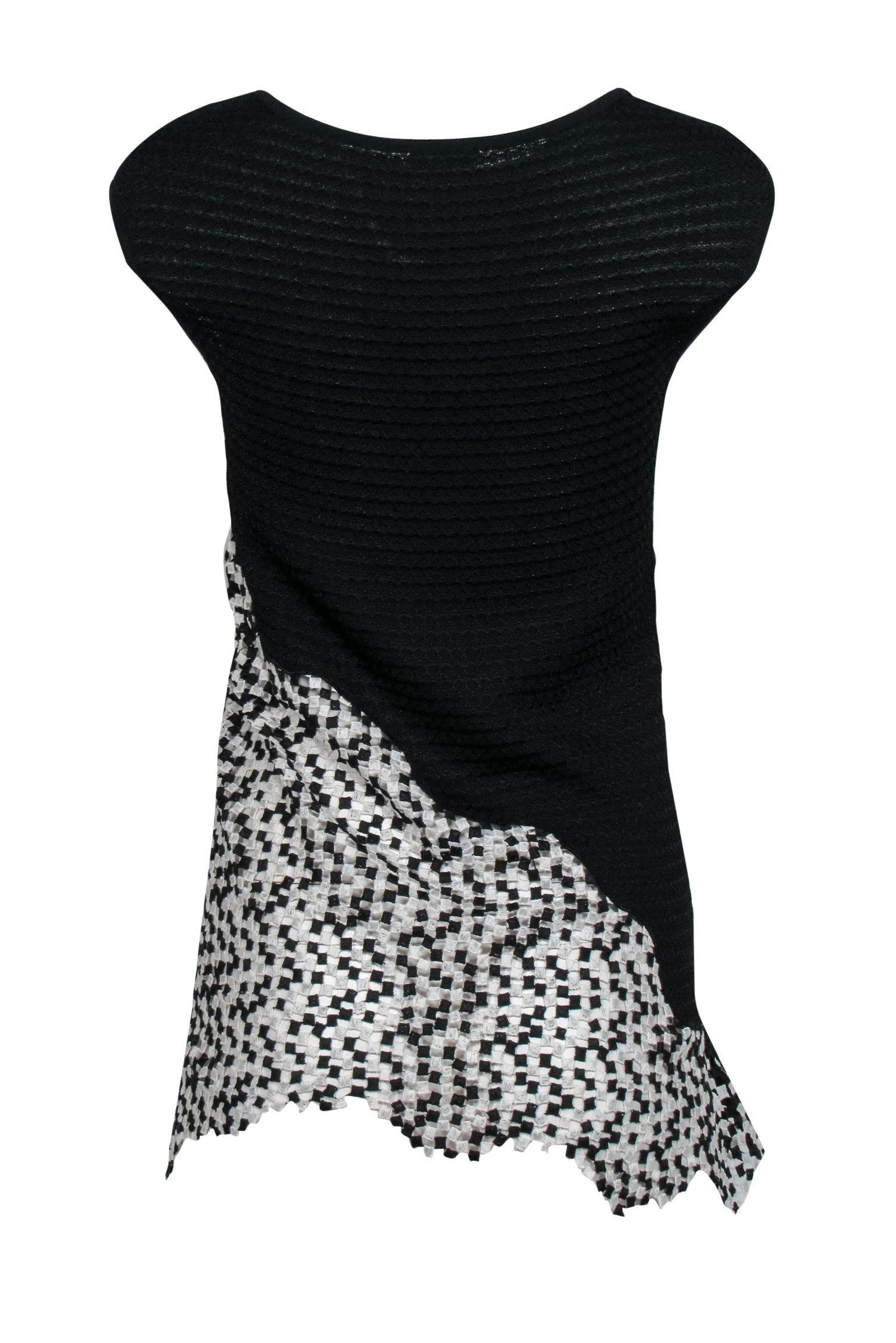 Chanel - Black & White Open Knit Tunic Sz 4