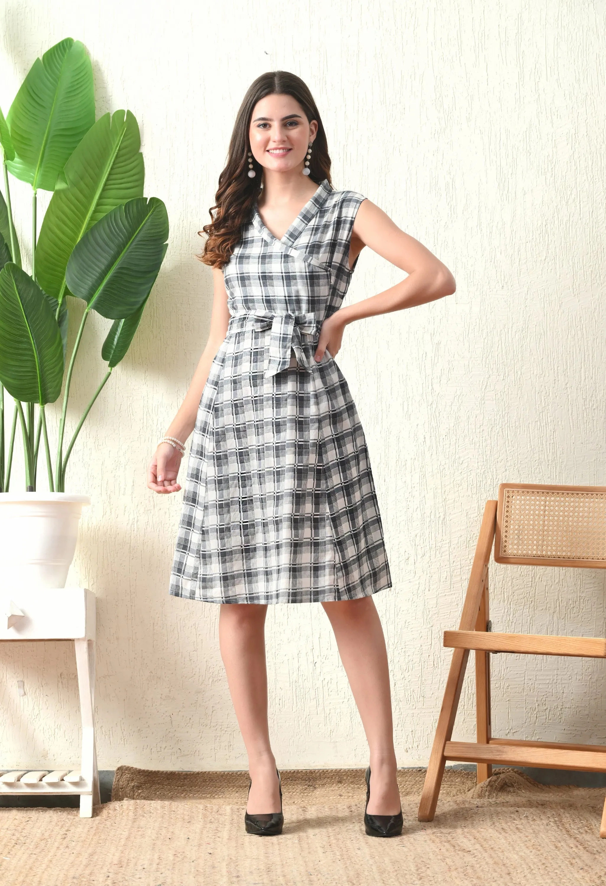 Checks Shift Dress