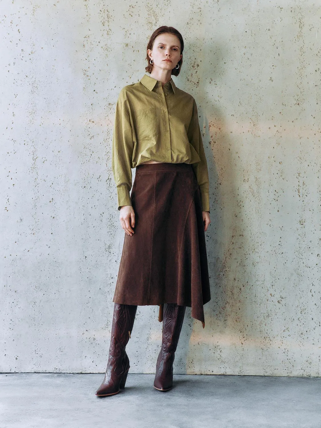 Cropped Button Up Overhead Shirts