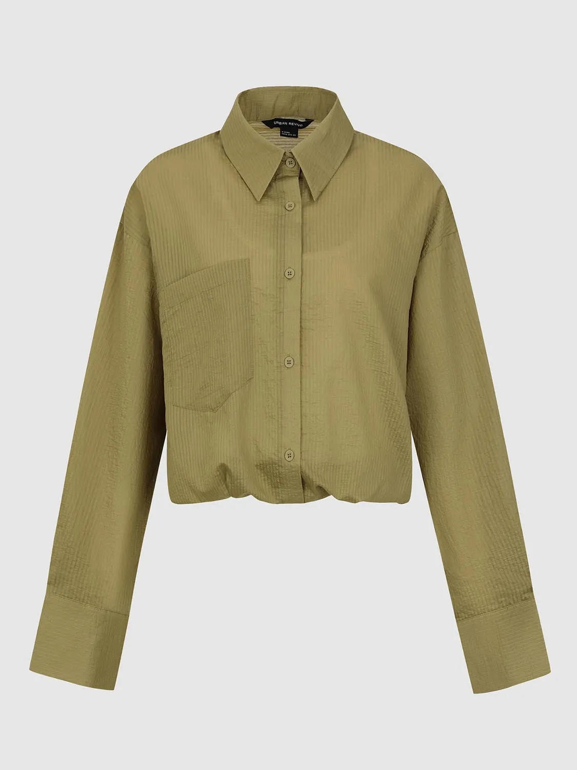 Cropped Button Up Overhead Shirts