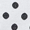 Dot-Print Faux Leather-Sleeve Shift Dress