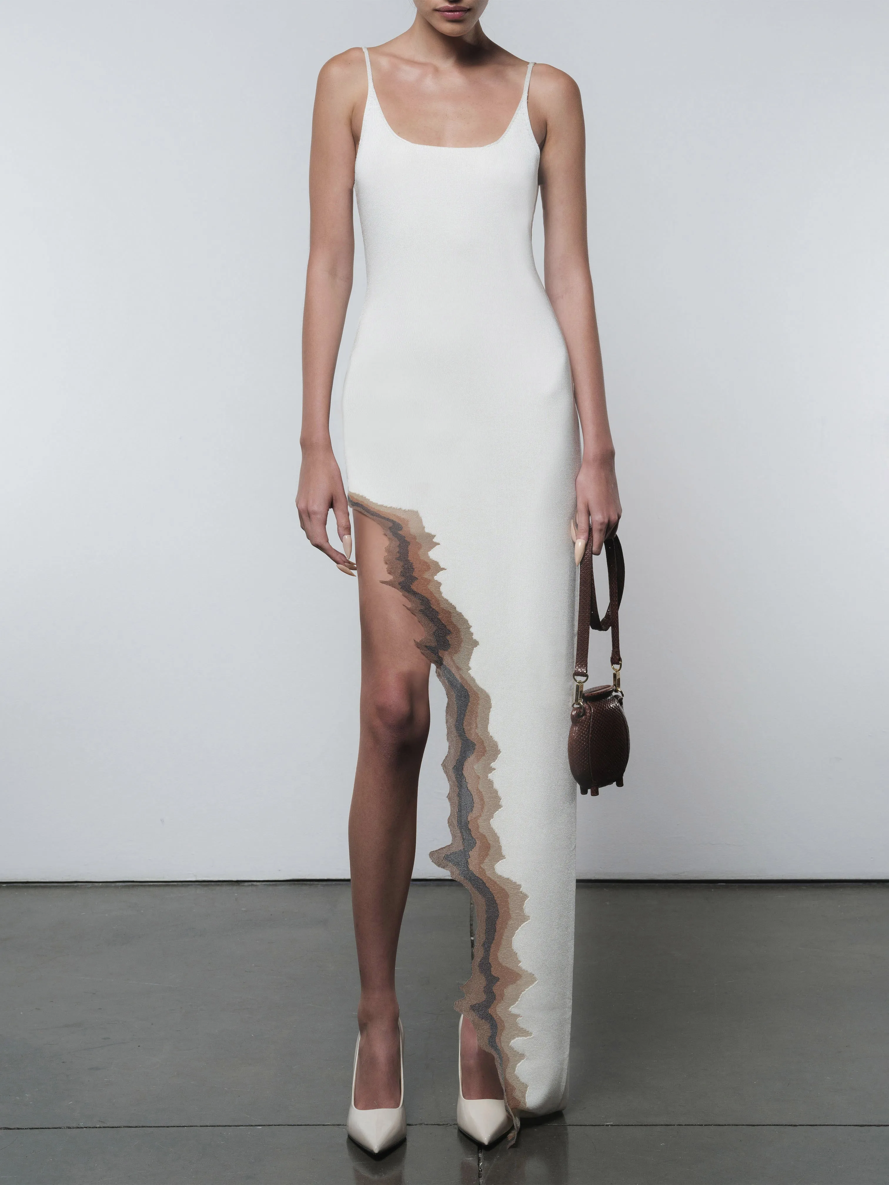 FLAME SLIT MAXI DRESS - IVORY
