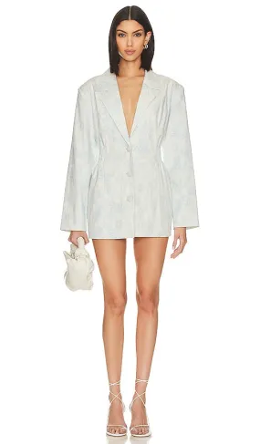For Love & Lemons Chantal Blazer Dress in Baby Blue