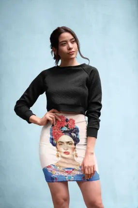 Frida Navy Pencil Skirt