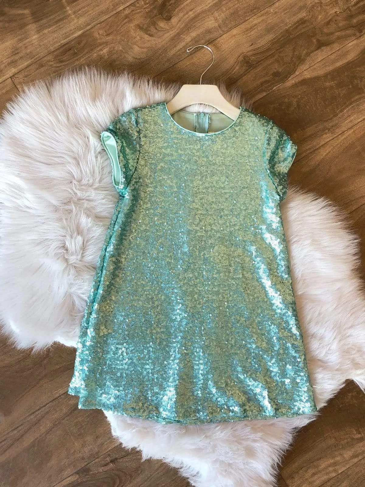 Glamorous Sequin Shift Dress Blush