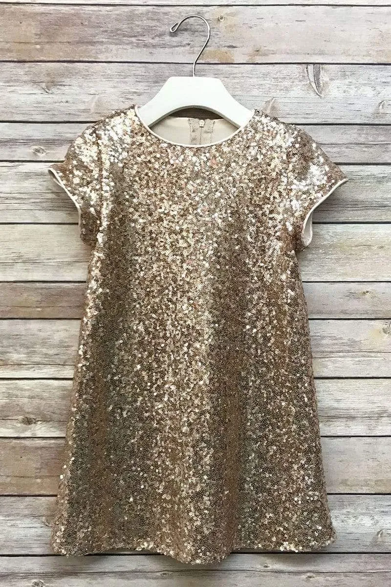 Glamorous Sequin Shift Dress Blush