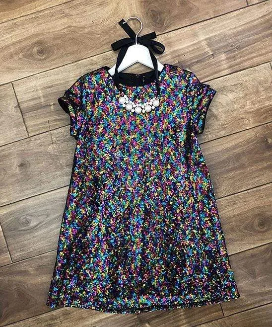 Glamorous Sequin Shift Dress Blush