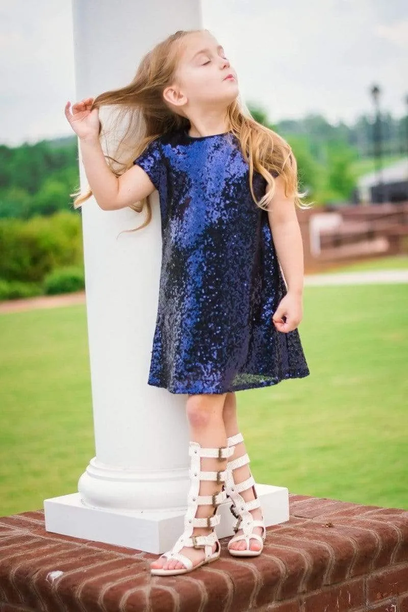 Glamorous Sequin Shift Dress Blush