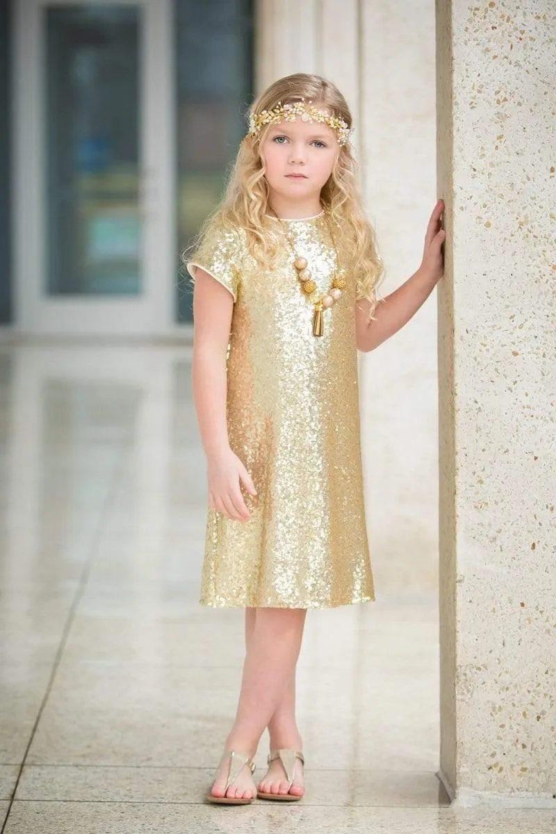 Glamorous Sequin Shift Dress Blush