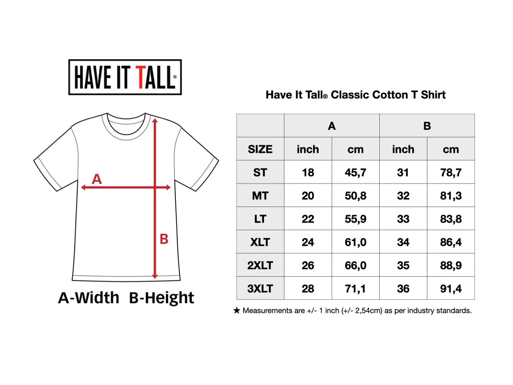 Have It Tall Classic Cotton T Shirt, Oxford Gray, 2 Pack