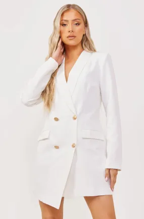 LAST CHANCE | DAMAGED The "Lindsay" Little White Blazer Dress