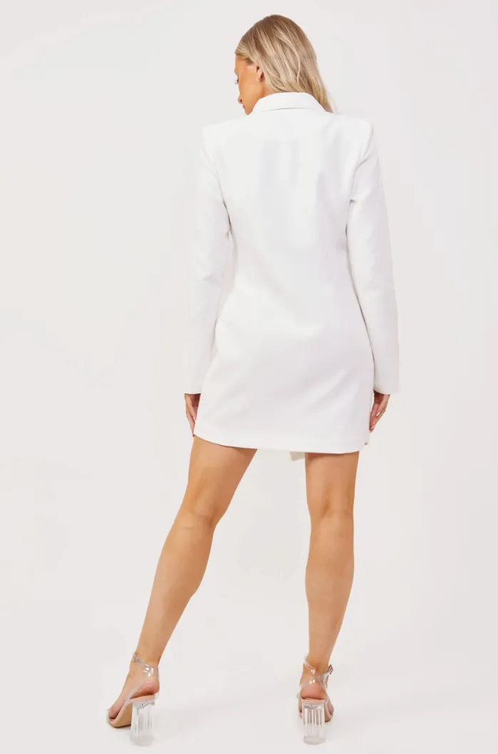 LAST CHANCE | DAMAGED The "Lindsay" Little White Blazer Dress