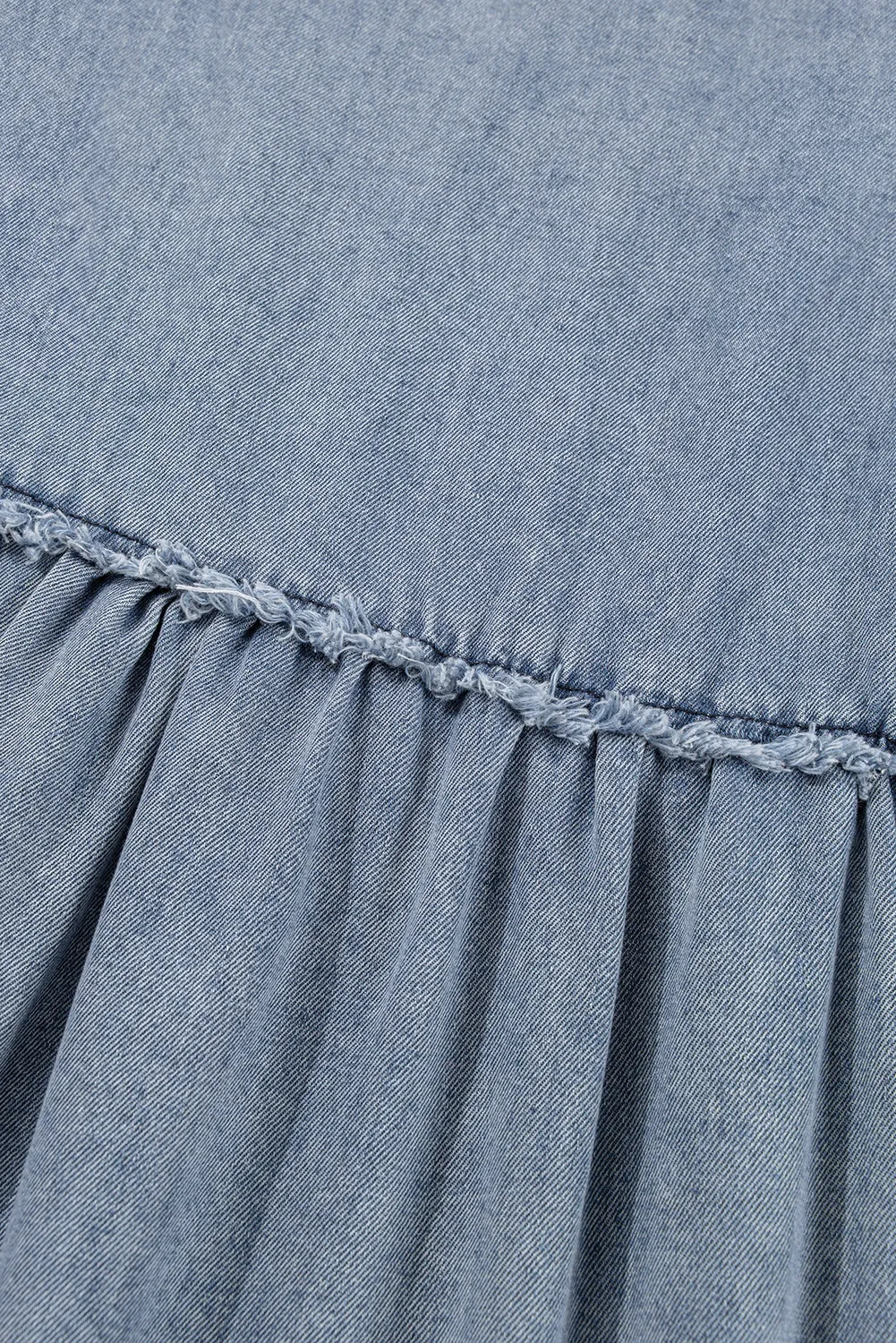 Light Wash High Waist Loose Fit Denim Dress