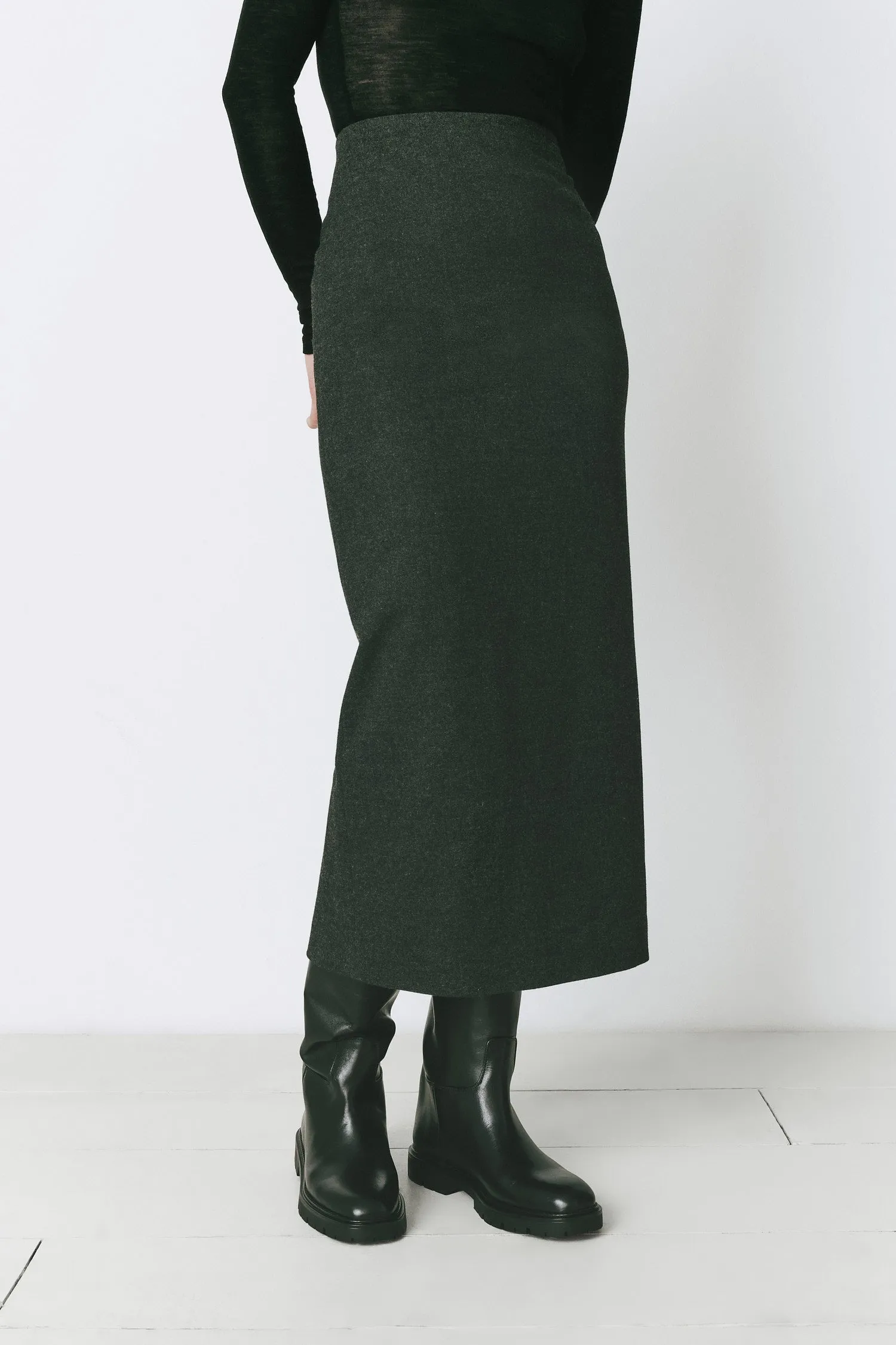 Lna Zip Slit Midi Skirt