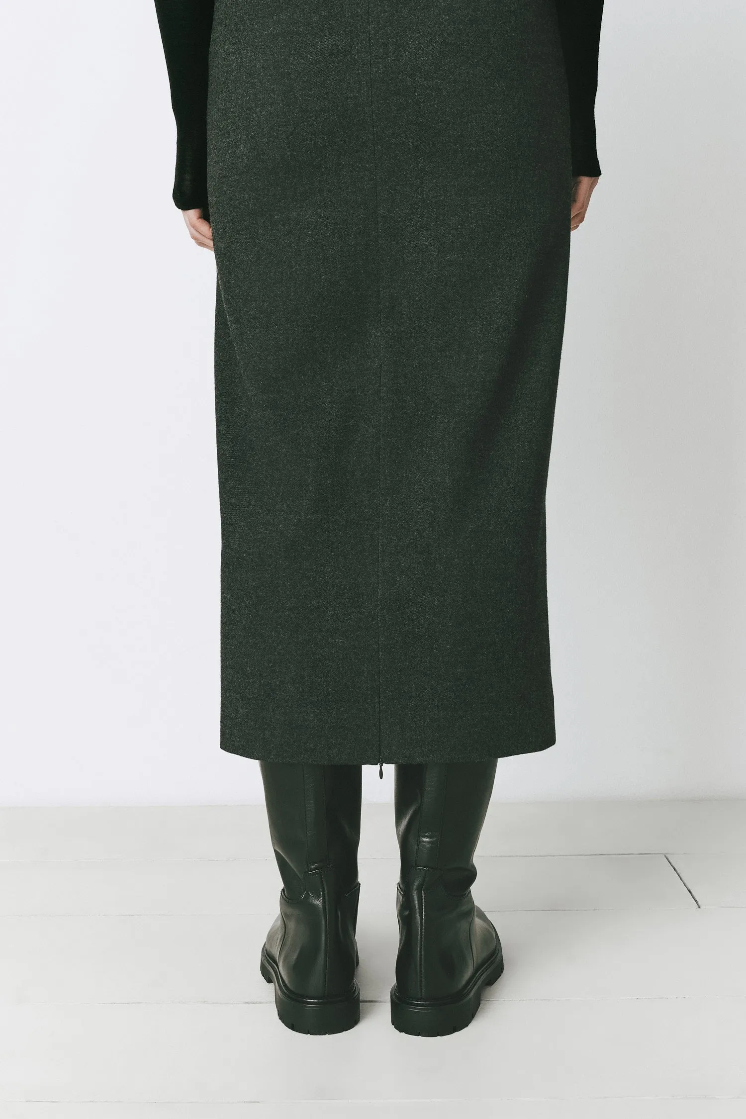 Lna Zip Slit Midi Skirt
