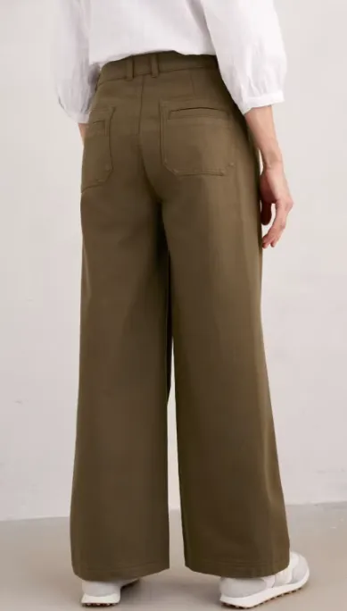 Milly Wide Leg Denim Trousers