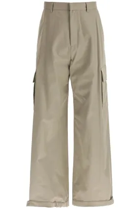 Off-White Wide-Legged Cargo Pants With Ample Leg