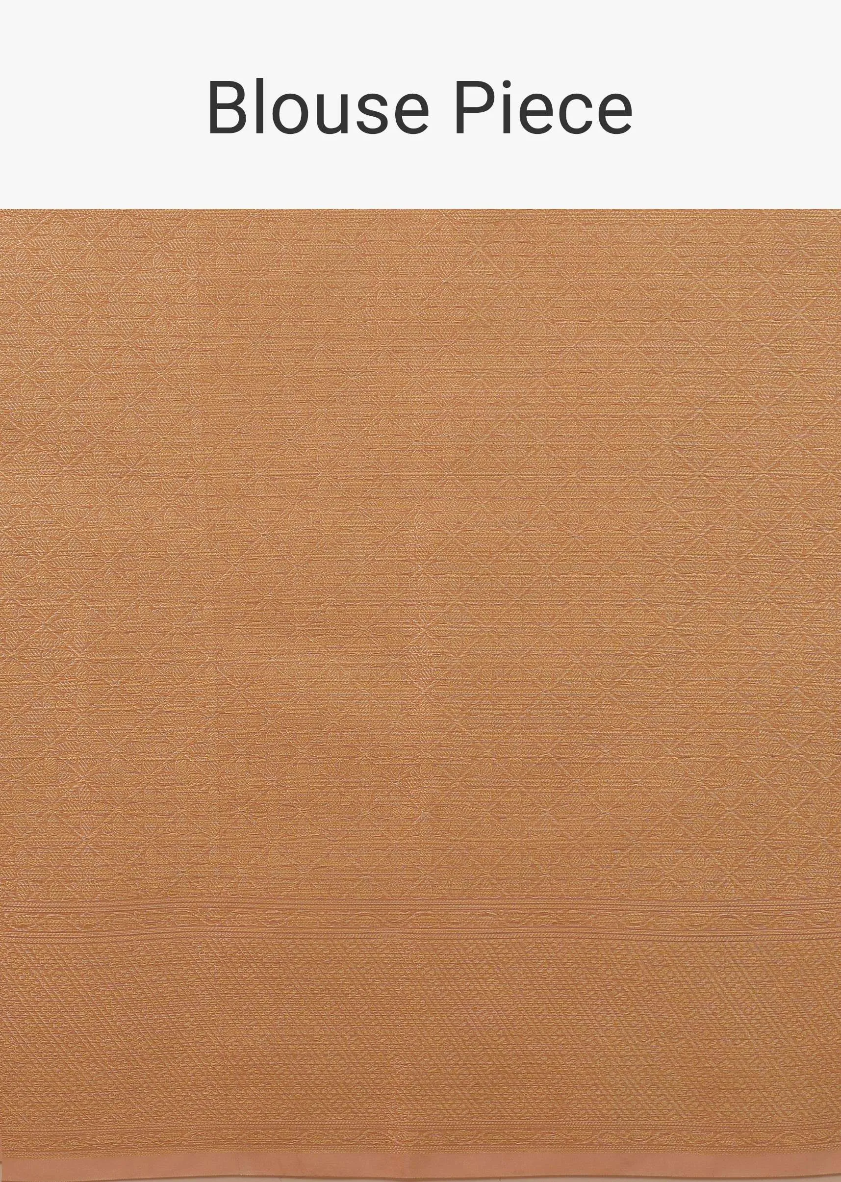 Peach Pink Saree In Pure Handloom Cotton With Banarasi Chanderi Weave