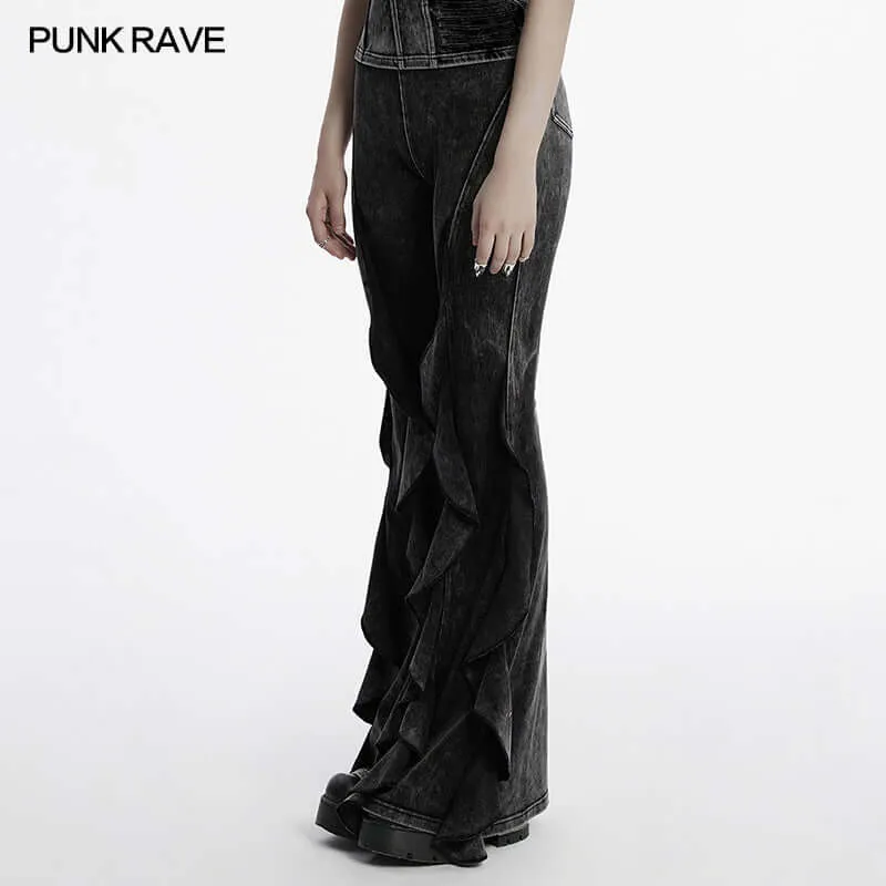 Punk Rave Breen Doomsday Wasteland Bell flared Pants