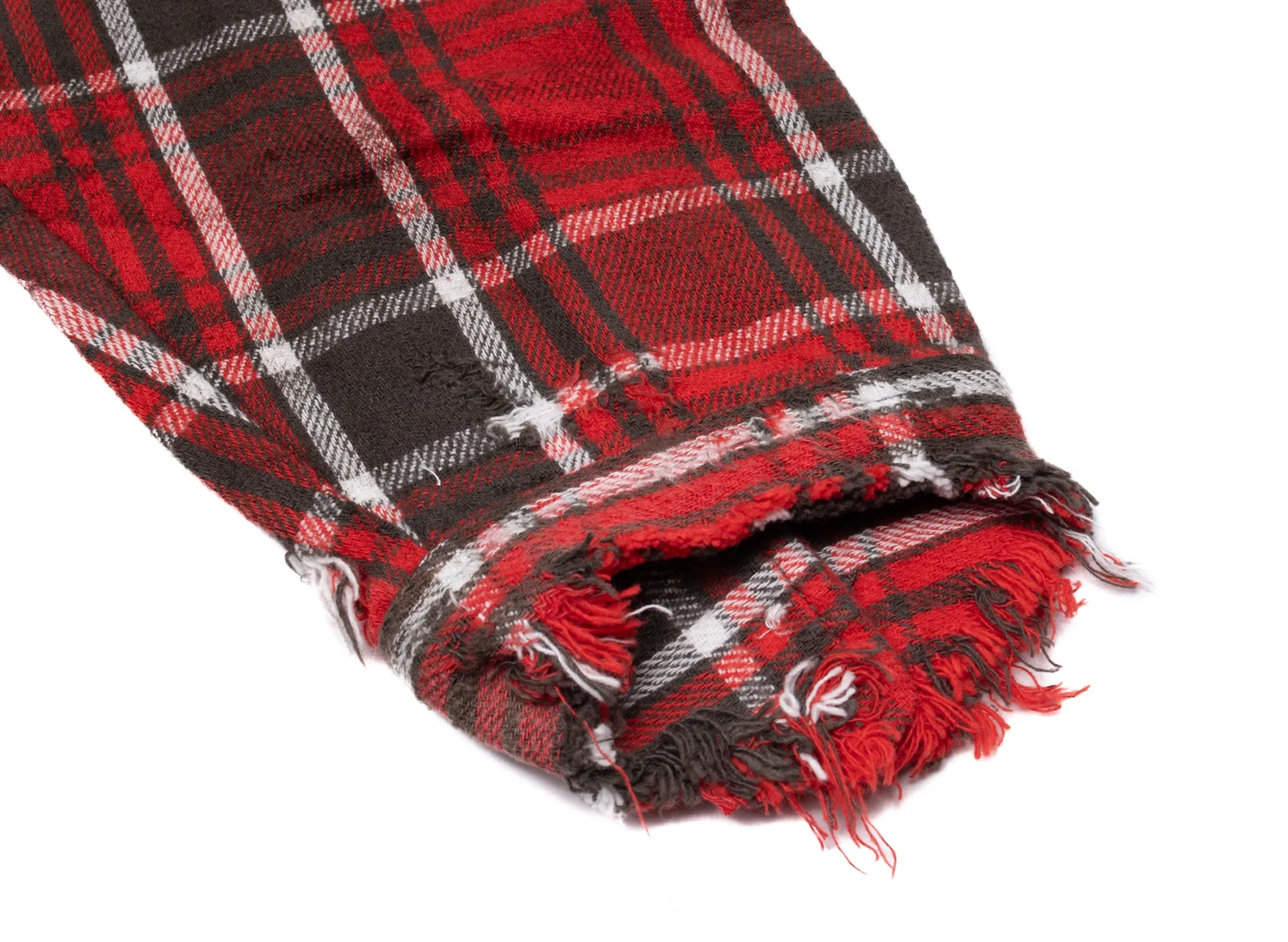 Saint Michael Flannel Shirt in Red/Grey