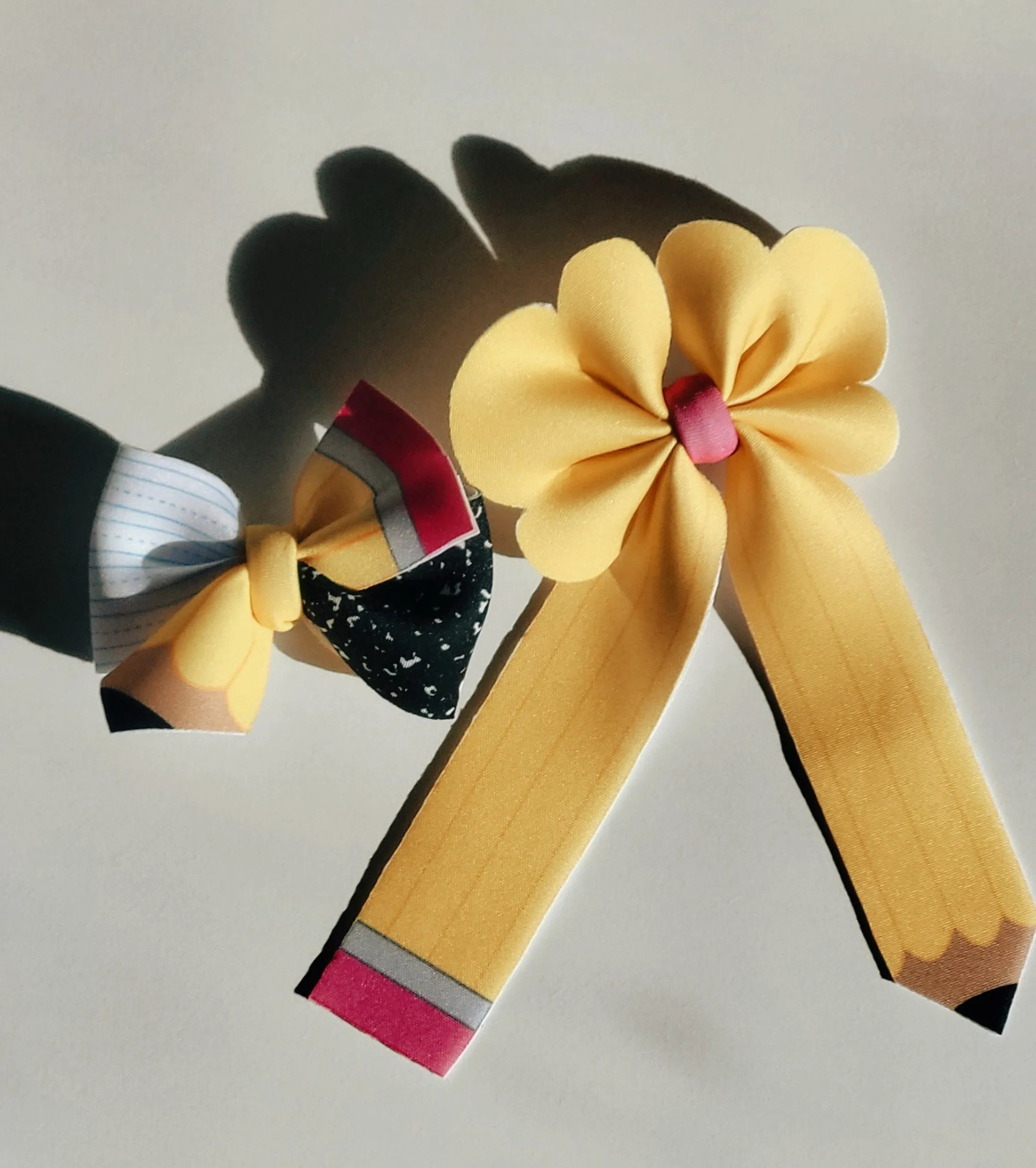 School Pencil Hair Bows
