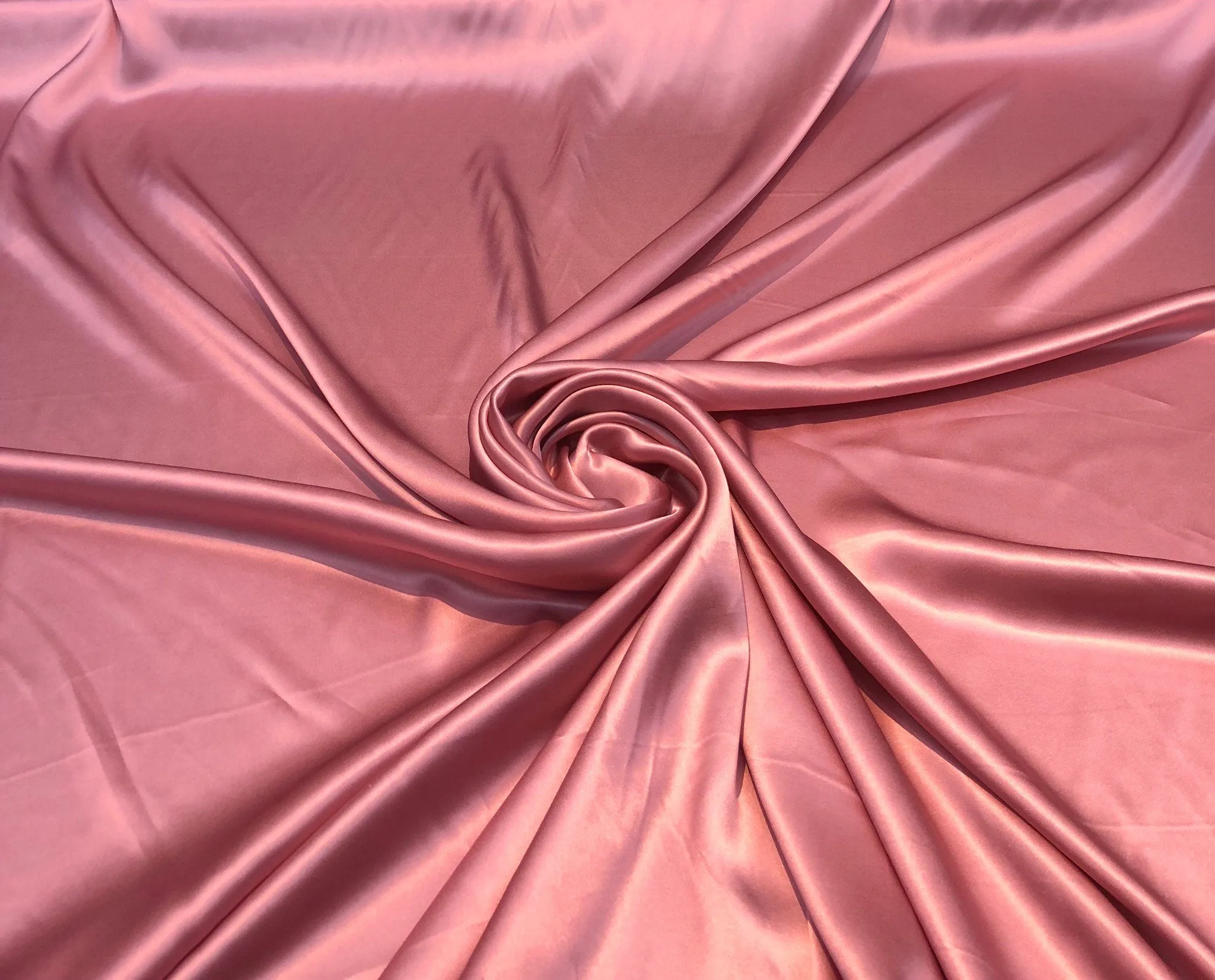 Silk charmeuse 54&quot; wide    Beautiful mauve pink color silk satin charmouse fabric sold by the yard