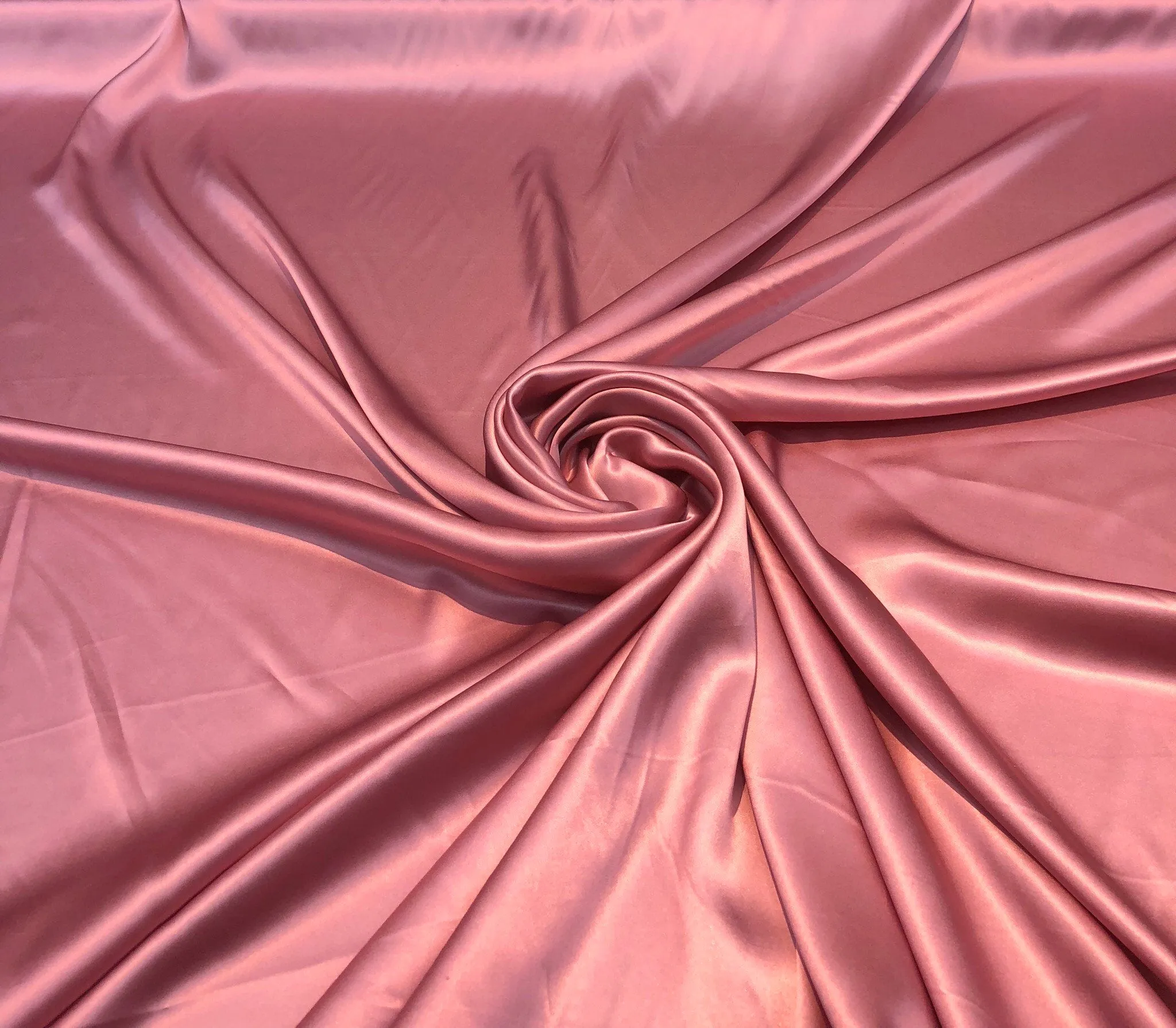Silk charmeuse 54&quot; wide    Beautiful mauve pink color silk satin charmouse fabric sold by the yard