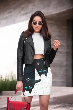 Space cat 3 Pencil Skirt
