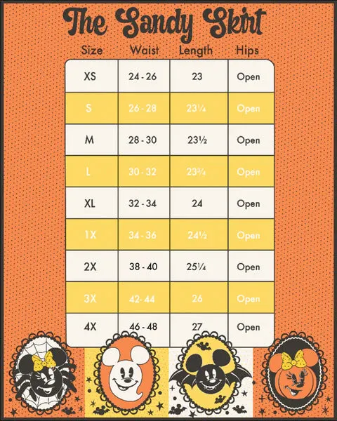 SS Disney Mic & Min Candy Corn Kitsch Sandy Skirt