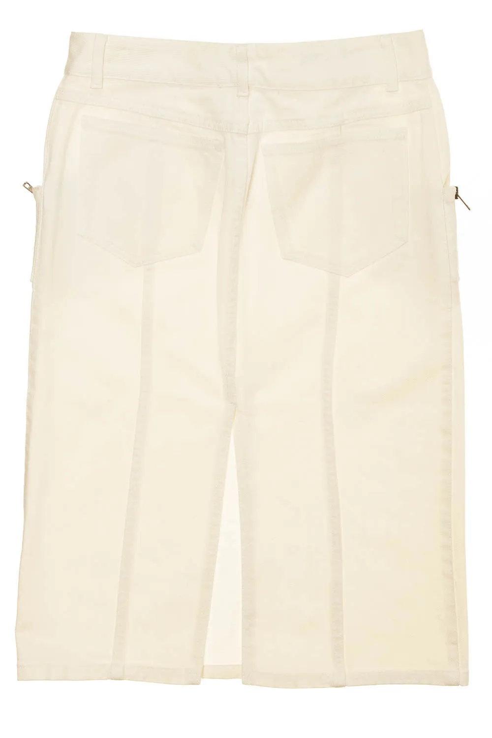 Tom Ford For Gucci - White Jean Pencil Skirt with Back Slit - IT 40