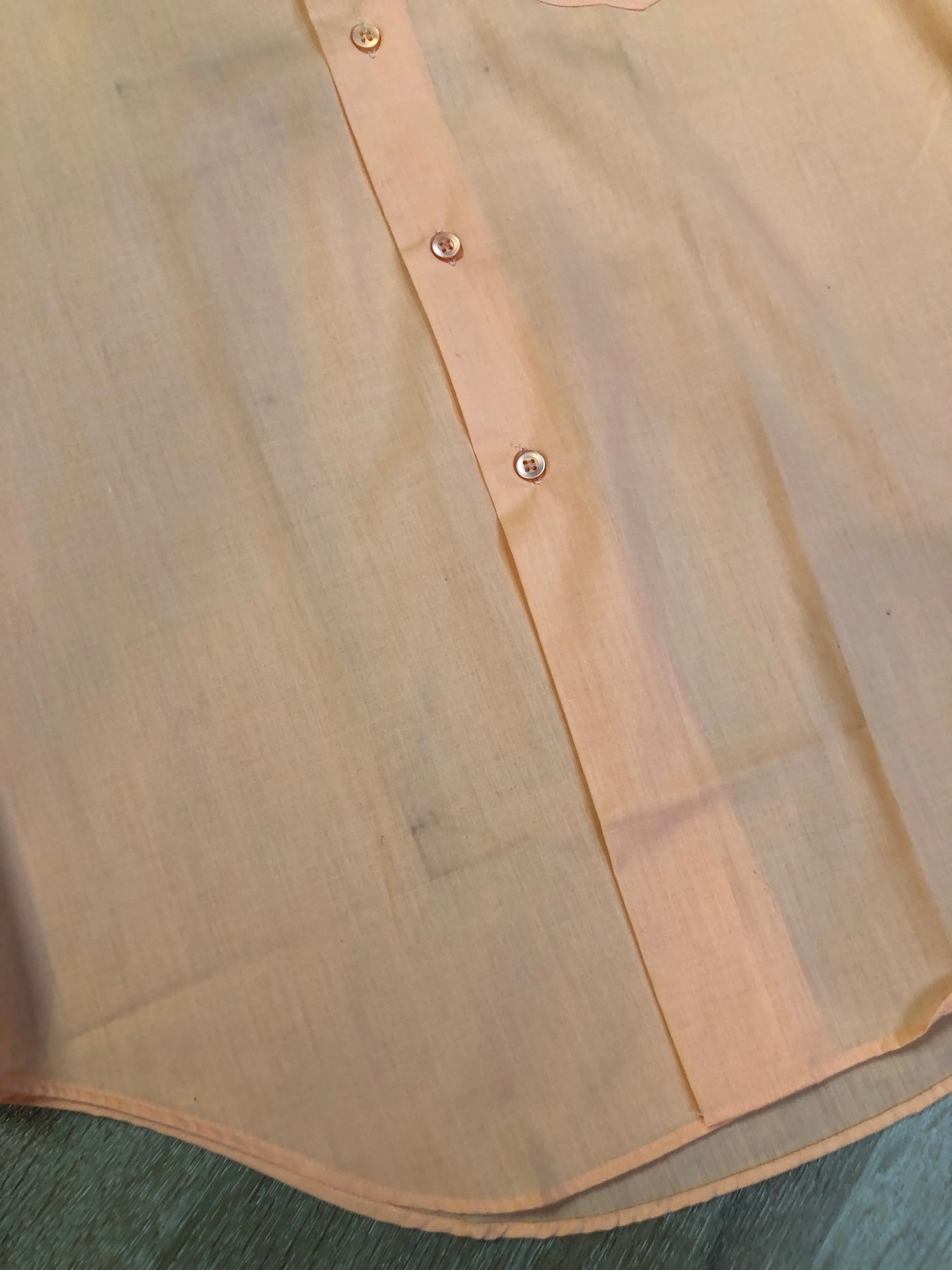 Vintage Gemini Salmon Button Up Shirt