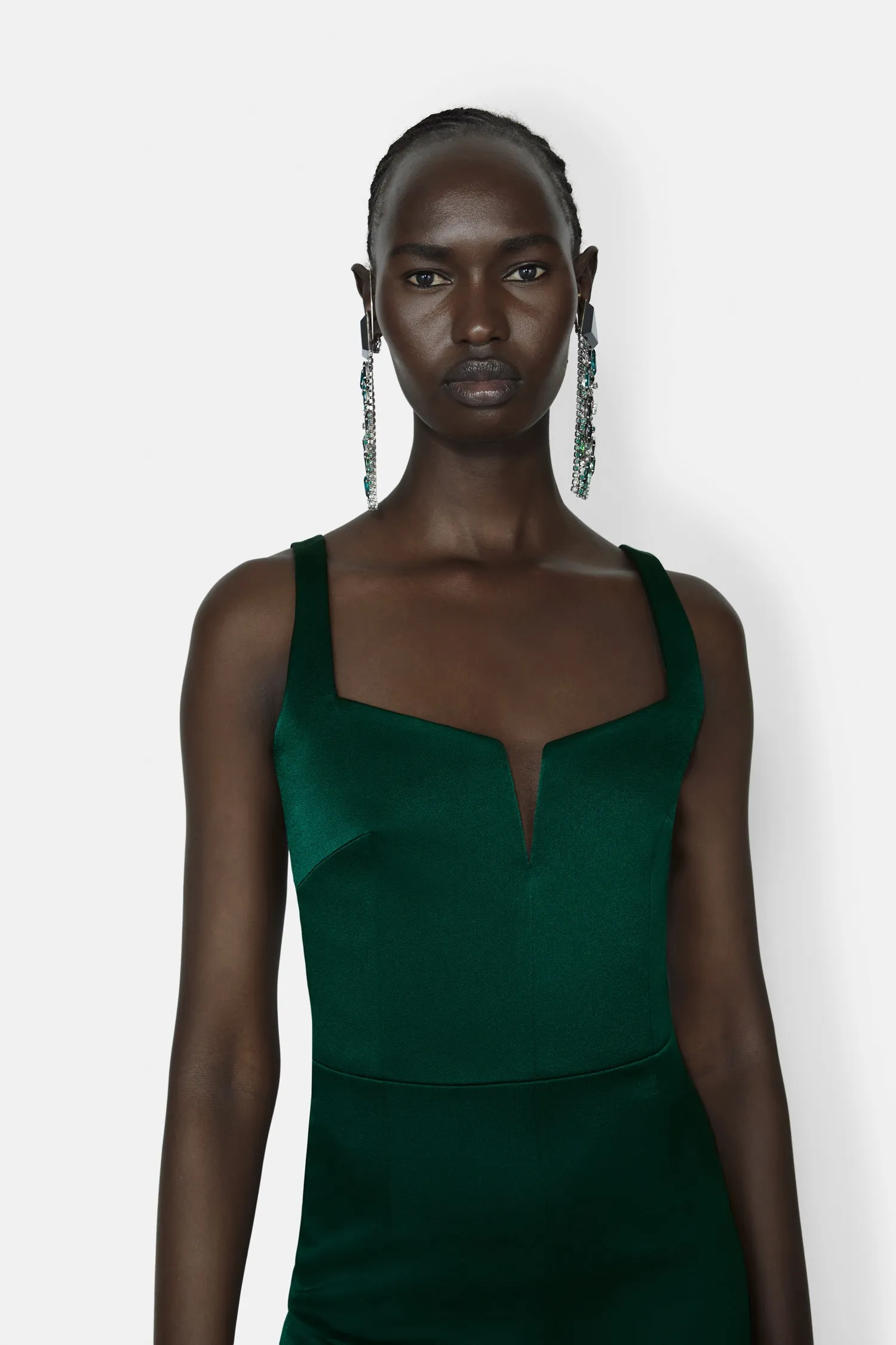 Wide Leg Corset Jumpsuit - Pine