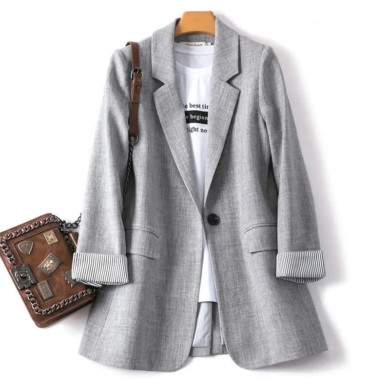 Women's Long Sleeve Casual Blazer: Tailored Fit, Versatile Style