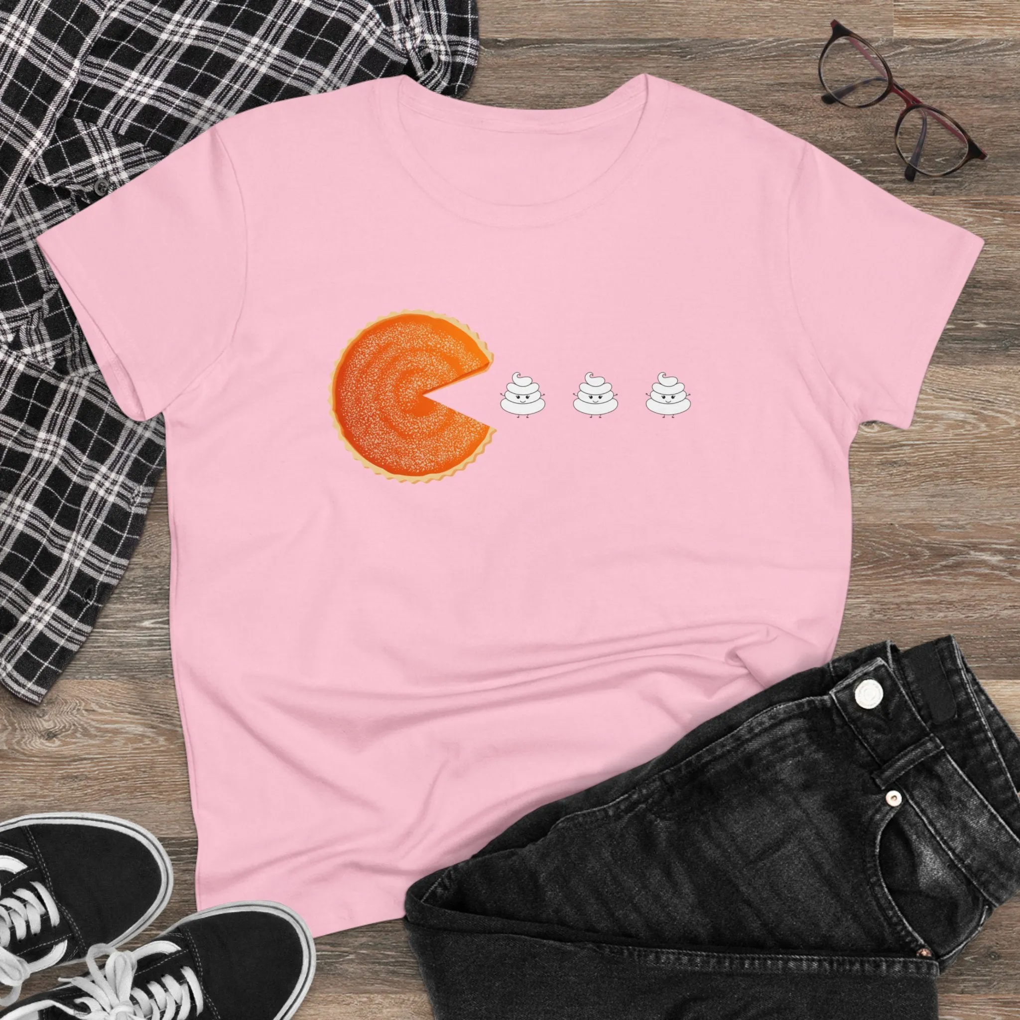 Women's Pac Man Fall Tee | Midweight Cotton Tee