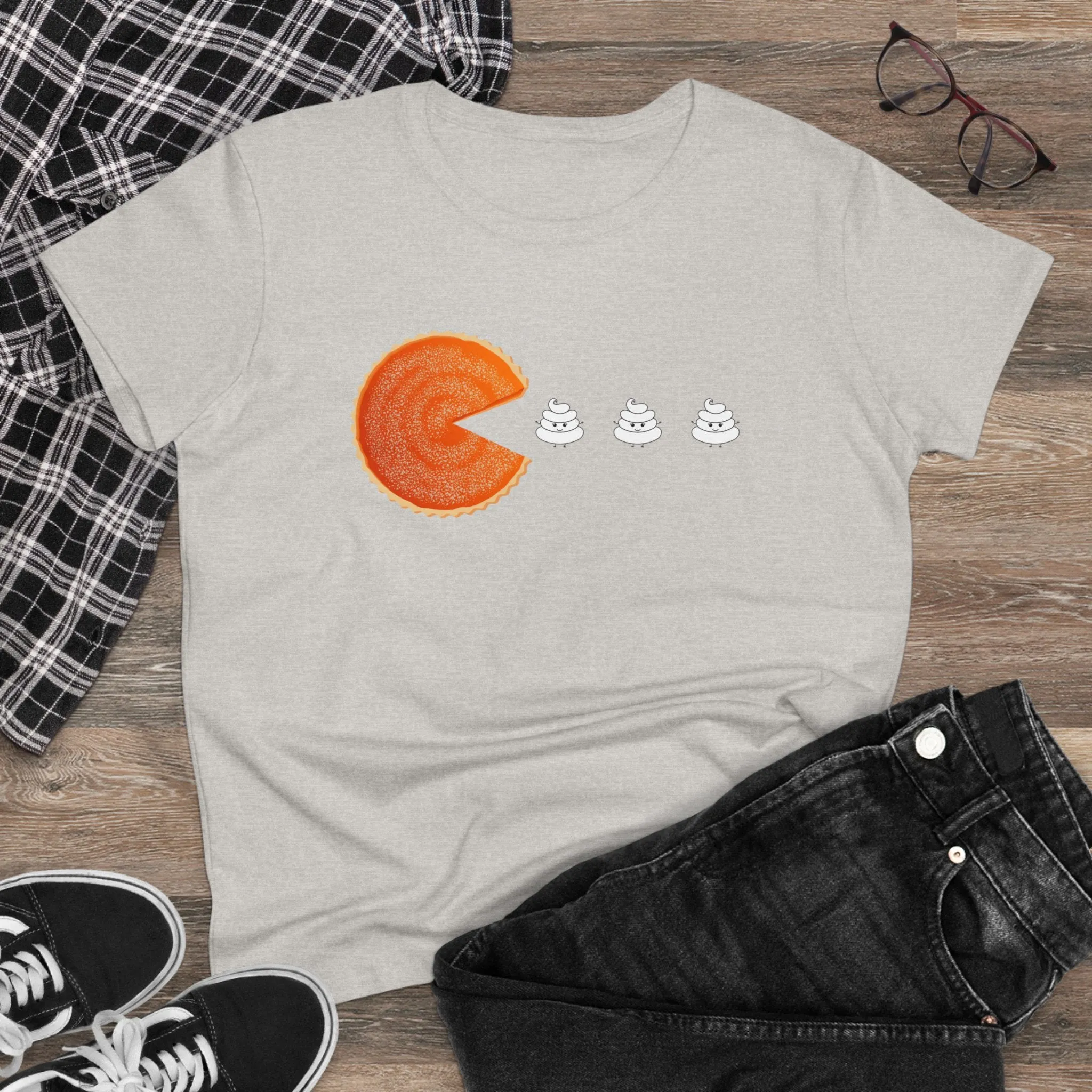 Women's Pac Man Fall Tee | Midweight Cotton Tee