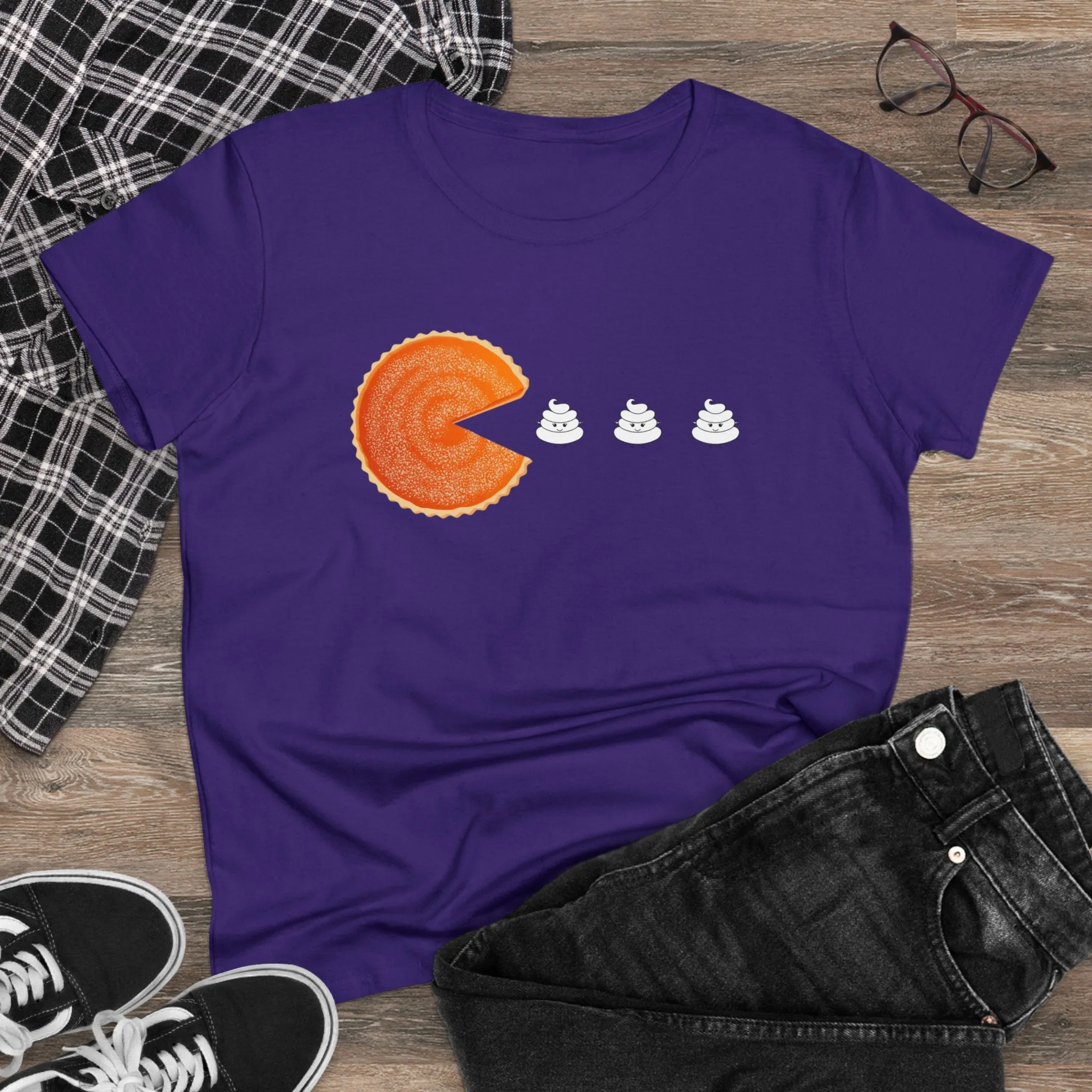 Women's Pac Man Fall Tee | Midweight Cotton Tee