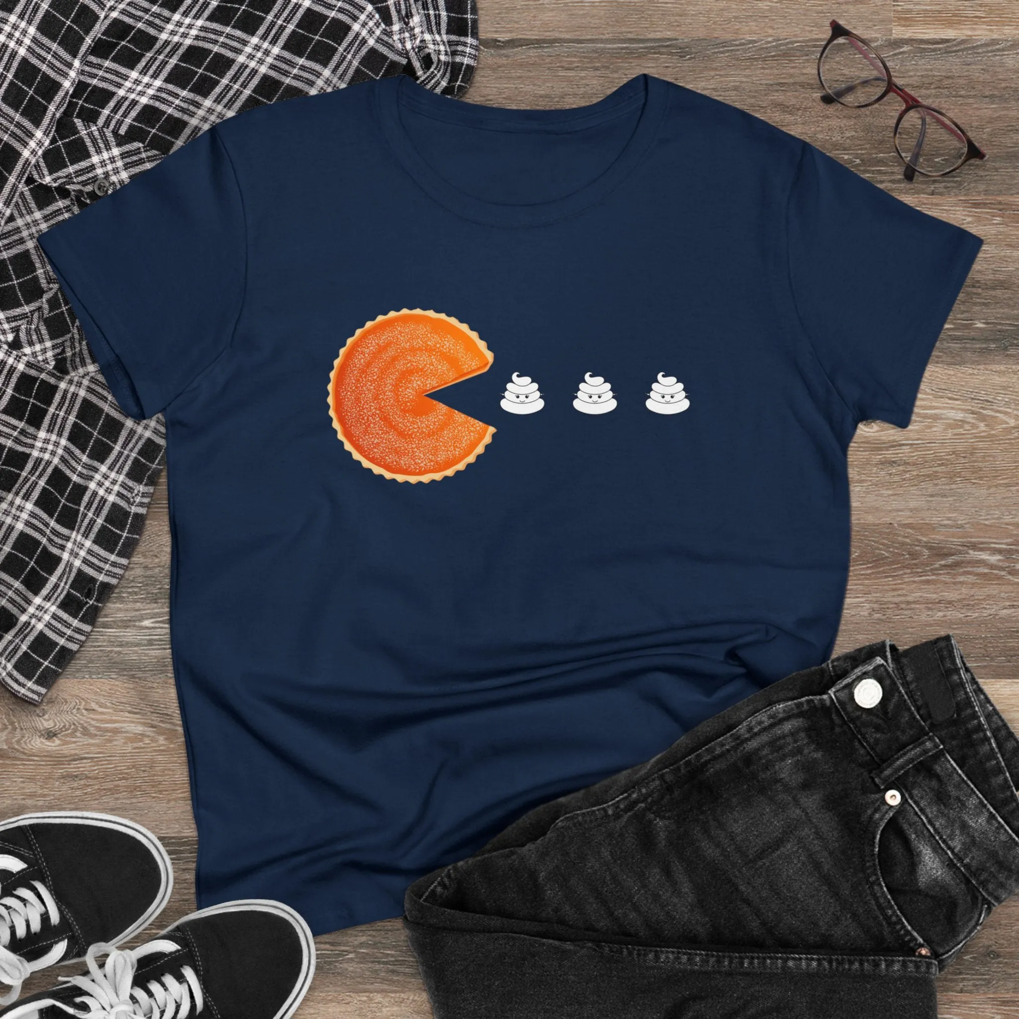 Women's Pac Man Fall Tee | Midweight Cotton Tee